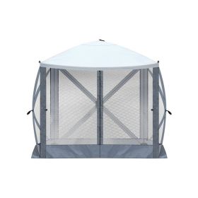 6.8X7.2ft Light Gray And Dark Gray Contrasting Quadrilateral Automatic Folding Tent