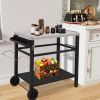 112x59x82cm, Stainless Steel Top, Without Basket, Removable, Barbecue Cart