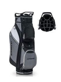 14-Way Golf Cart Stand Bag with Waterproof Rain Hood