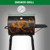 Black Cylinder With Side Panels And Wheels, High-temperature Powder Smoked Carbon Oven